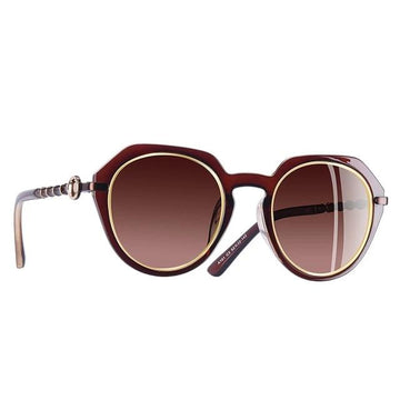 Women's Round Shield 'Holly Swiftwell' Plastic  Sunglasses