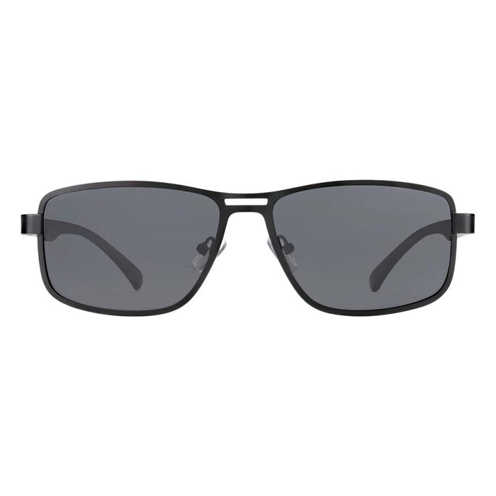 Men's Polarized Rectangular 'Tai Affair' Metal Sunglasses