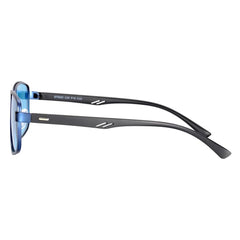 Men's Square Sport 'Tiger Eye' Metal Sunglasses