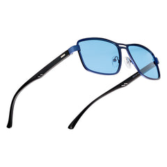 Men's Square Sport 'Tiger Eye' Metal Sunglasses