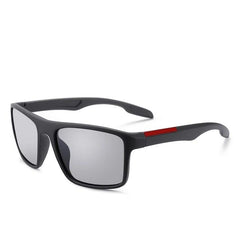 Men's Polarized Rectangular 'Beach Cruiser' Plastic Sunglasses