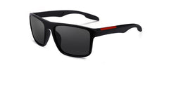 Men's Polarized Rectangular 'Beach Cruiser' Plastic Sunglasses