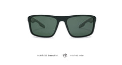 Men's Polarized Rectangular 'Beach Cruiser' Plastic Sunglasses