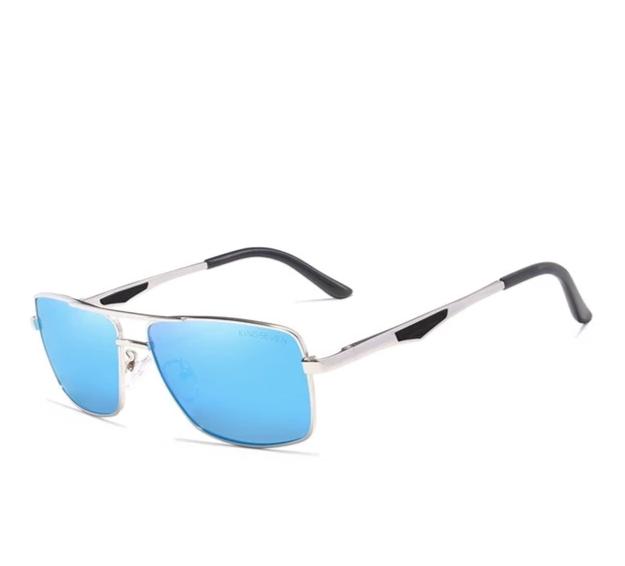 Men's Classic Square 'Dark Tang' Metal Sunglasses