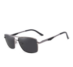 Men's Classic Square 'Dark Tang' Metal Sunglasses