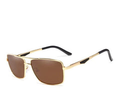 Men's Classic Square 'Dark Tang' Metal Sunglasses