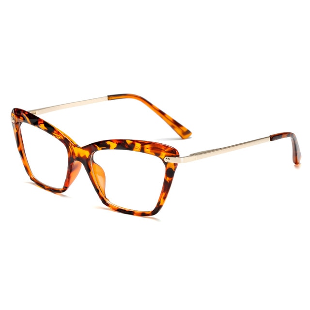 Women's Modern Cat Eye 'Simple Pearl' Metal Glasses