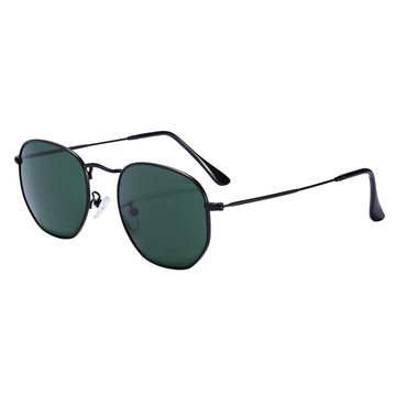 Men's Hexagonal Polarized 'Turbo Alas' Metal Sunglasses