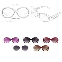 Women's Polarized Oval 'Infinity' Plastic Sunglasses