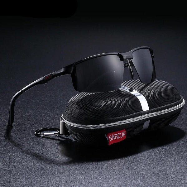 Men's Semi Rimless Sport 'Top Speed' Metal Sunglasses