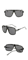 Men's Oversized Aviator 'Morocco' Metal Sunglasses