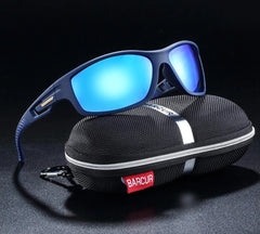 Men's Round Sport 'Running Men' Plastic Sunglasses