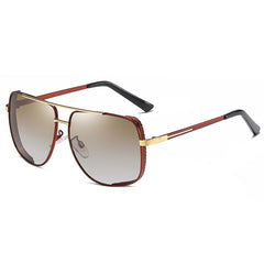 Men's Polarized Square 'V12' Metal Sunglasses