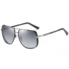 Men's Polarized Square 'V12' Metal Sunglasses