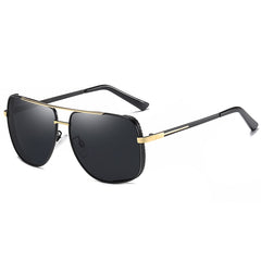 Men's Polarized Square 'V12' Metal Sunglasses