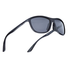 Men's Polarized Rectangular 'Ill Be Back' Plastic Sunglasses