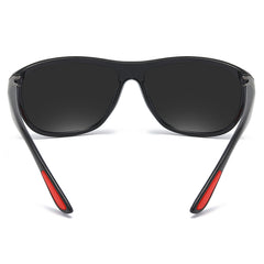 Men's Polarized Rectangular 'Ill Be Back' Plastic Sunglasses