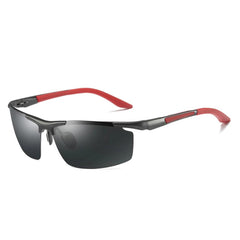 Men's Semi Rimless Polarized 'Going the Distance'  Metal Sunglasses