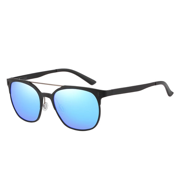 Men's Polarized Square 'Greek Islands' Metal Sunglasses