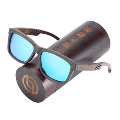 Men's Polarized Square 'King Of Color' Bamboo Sunglasses