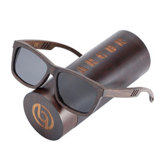 Men's Polarized Square 'King Of Color' Bamboo Sunglasses