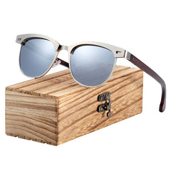 Men's Oversized Polarized 'Stand Life' Metal Sunglasses