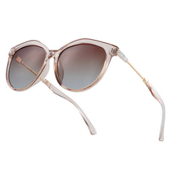 Women's Polarized Cat Eye 'Angel Powder' Plastic Sunglasses