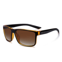 Men's Polarized Rectangular 'Dutch' Plastic Sunglasses