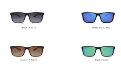 Men's Polarized Rectangular 'Dutch' Plastic Sunglasses