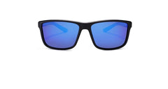 Men's Polarized Rectangular 'Dutch' Plastic Sunglasses