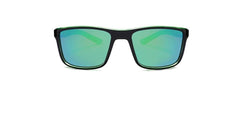 Men's Polarized Rectangular 'Dutch' Plastic Sunglasses