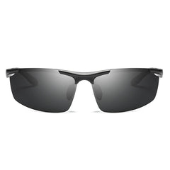 Men's Semi Rimless Polarized 'Going the Distance'  Metal Sunglasses