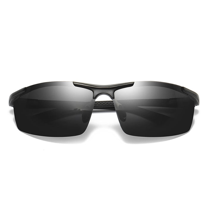 Men's Semi Rimless Polarized 'Going the Distance'  Metal Sunglasses