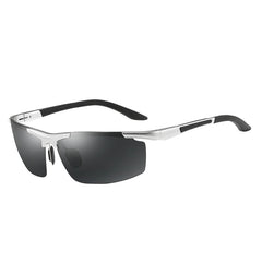 Men's Semi Rimless Polarized 'Going the Distance'  Metal Sunglasses