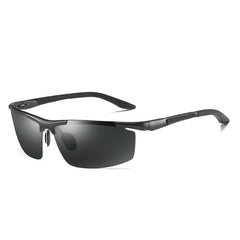 Men's Semi Rimless Polarized 'Going the Distance'  Metal Sunglasses