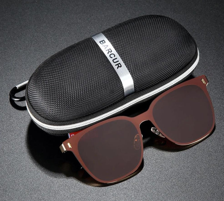 Unisex Square Polarized 'Moody Mind' Metal Sunglasses