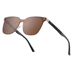 Unisex Square Polarized 'Moody Mind' Metal Sunglasses