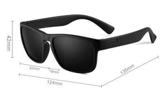 Men's Polarized Rectangular 'Back to Basics' Plastic Sunglasses