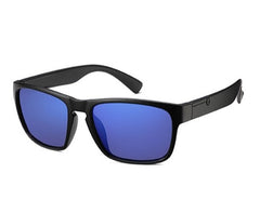 Men's Polarized Rectangular 'Back to Basics' Plastic Sunglasses