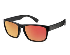 Men's Polarized Rectangular 'Back to Basics' Plastic Sunglasses