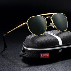 Men's Polarized Pilot 'The Guard Men' Metal Sunglasses