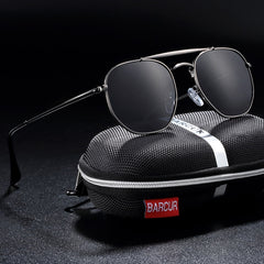 Men's Polarized Pilot 'The Guard Men' Metal Sunglasses