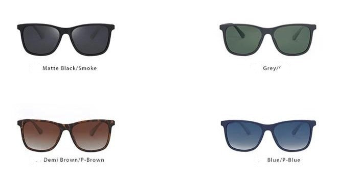 Men's Square Polarized 'Blue Beast' Plastic  Sunglasses