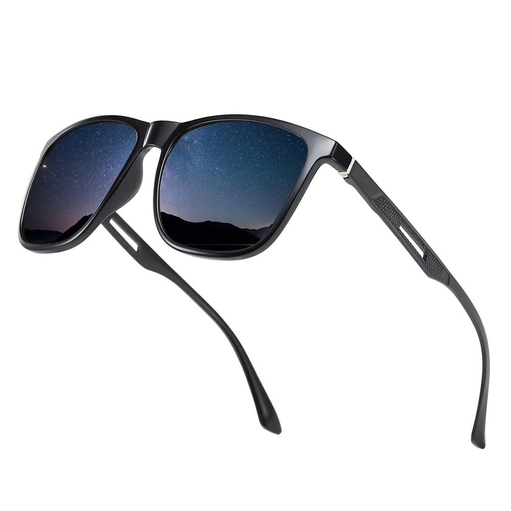 Men's Polarized Square 'Bruno Men' Metal Sunglasses