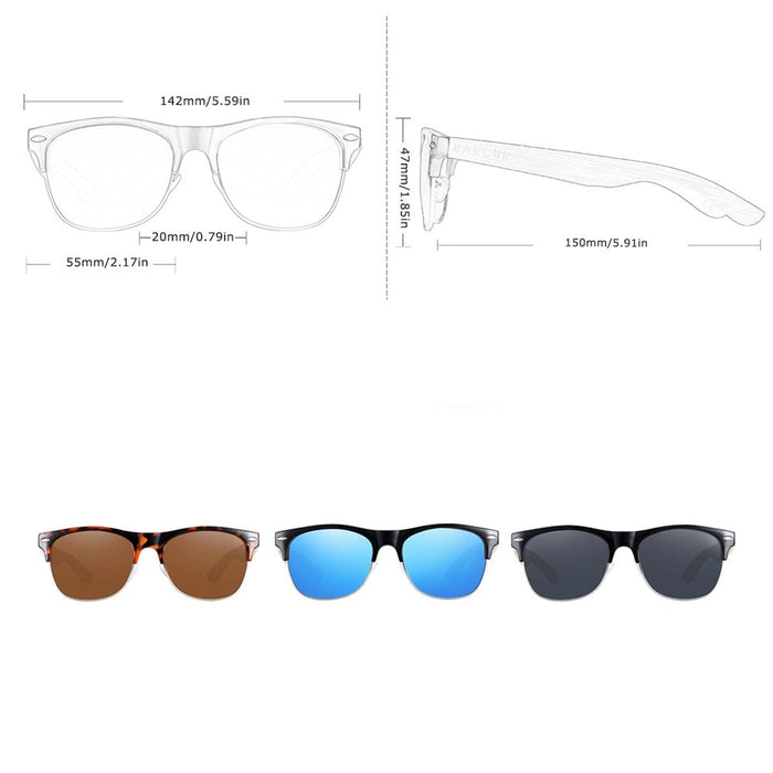 Men's Polarized Ova 'Dragon Men' Plastic Sunglasses