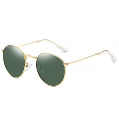 Women's Polarized Round 'Convertible' Metal Sunglasses