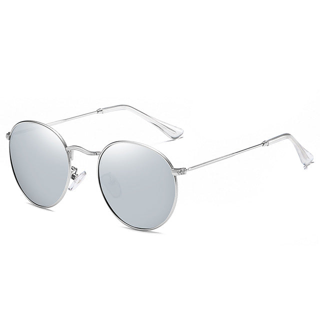 Women's Polarized Round 'Convertible' Metal Sunglasses