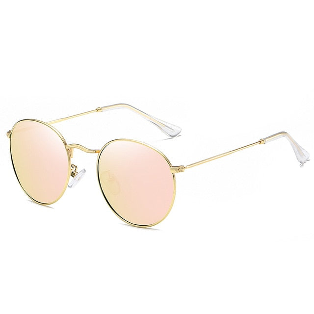 Women's Polarized Round 'Convertible' Metal Sunglasses