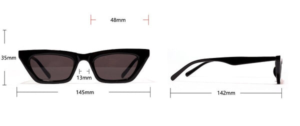 Women's Rectangular 'Ms. Fedelity' Plastic  Sunglasses