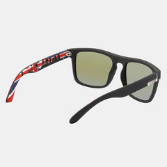 Men's Polarized Square 'Flags' Plastic Sunglasses